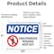 Signmission Unauthorized Persons Keep Out OSHA Notice Sign, Vinyl Decal, 10in W x 7in L, 2PK OS-2PACK-NS-D-710-L-16776 - alternate 2